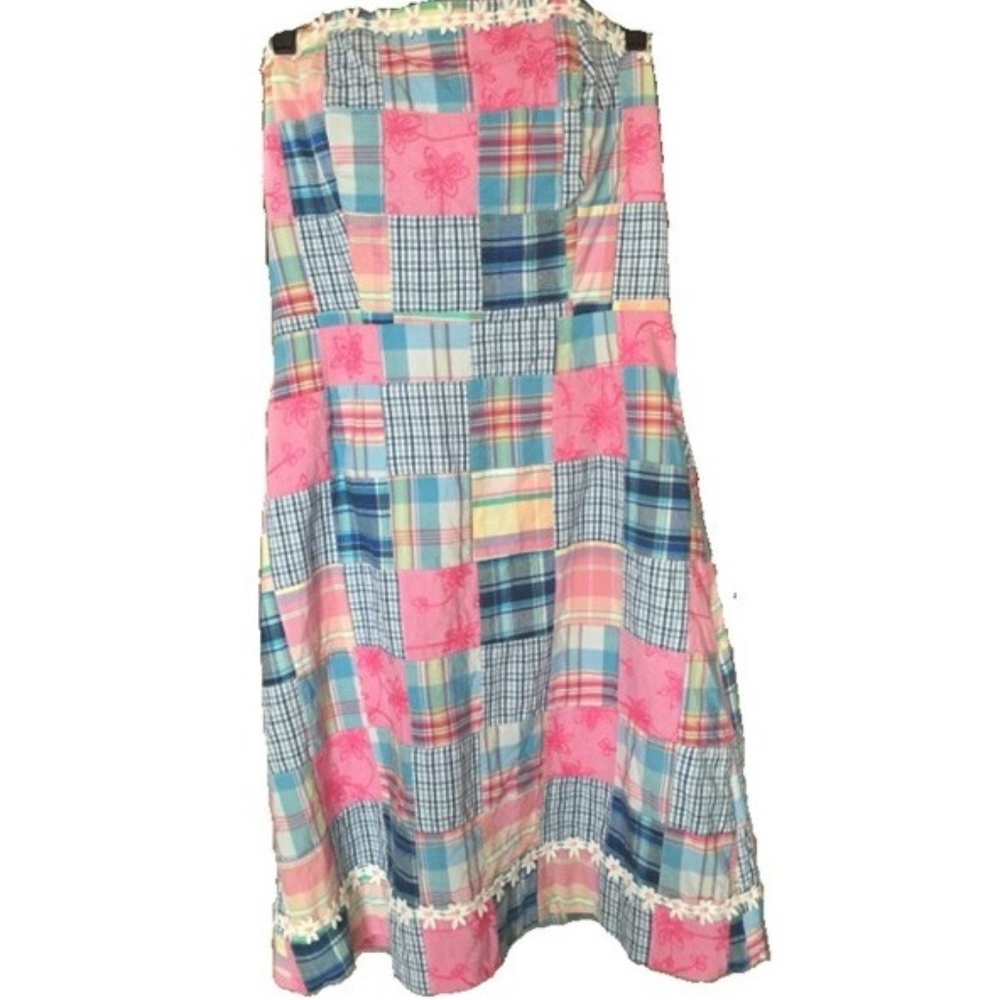 Lilly Pulitzer strapless patchwork sundress